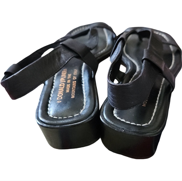 Donald J. Pliner Black Block Heel Thong Slip On Sandals Size 5.5 - Picture 5 of 7